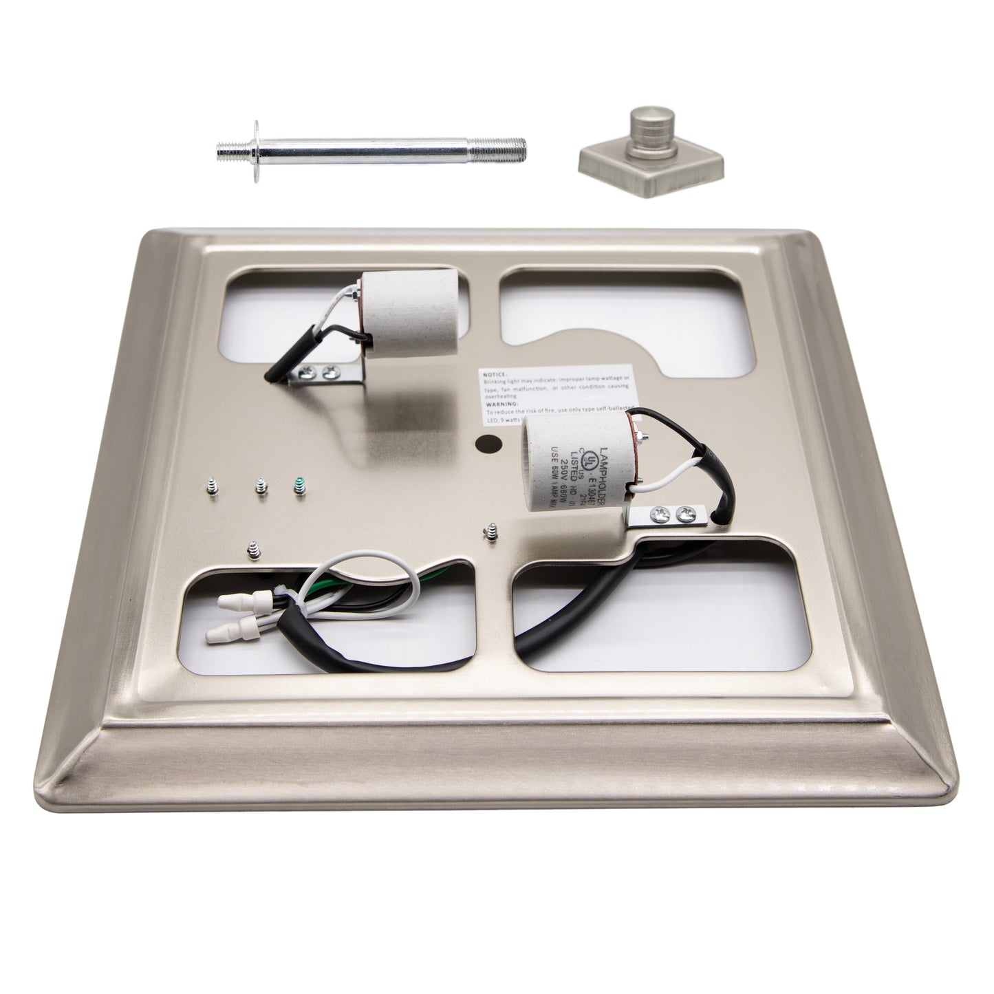 DSQR110BN Replacement Grille & Finial Set (Classic 2-Light Version)